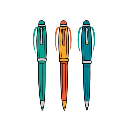 Free Three Colorful Pens  AI Image