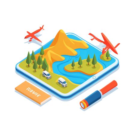 Free Travel Map  AI Image
