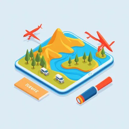 Free Travel Map  AI Image