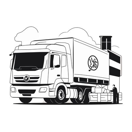 Free Un camion chargé de marchandises  Image IA