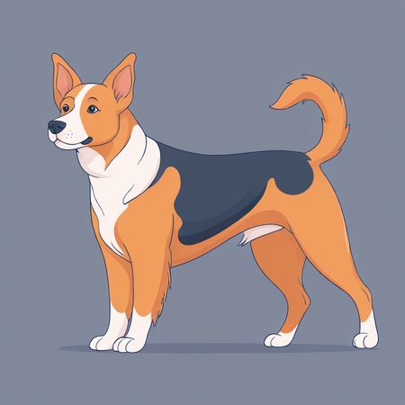Free Un chien debout  Image IA