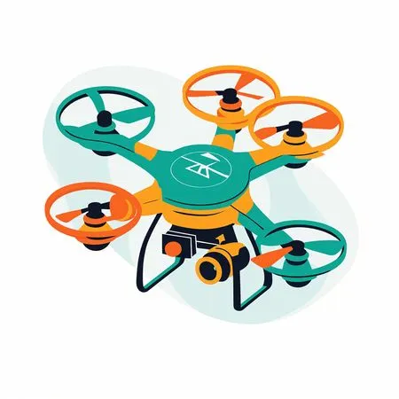 Free Un drone avec caméra et hélices  Image IA