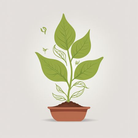 Free Una planta en maceta con hojas  Imagen AI