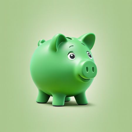 Free Une jolie tirelire verte  Image IA