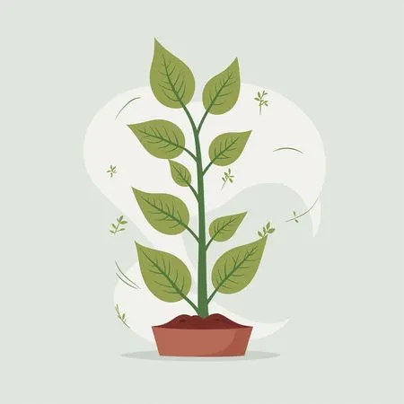 Free Une plante feuillue en pot  Image IA