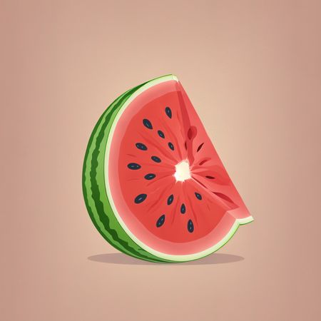 Free Une tranche de pastèque  Image IA