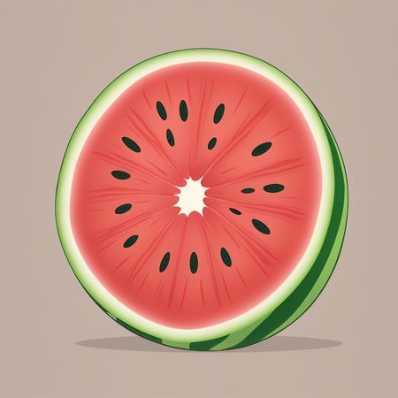 Free Une tranche de pastèque avec des graines  Image IA