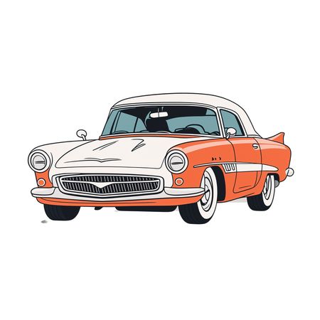 Free Une voiture vintage des années 1950  Image IA