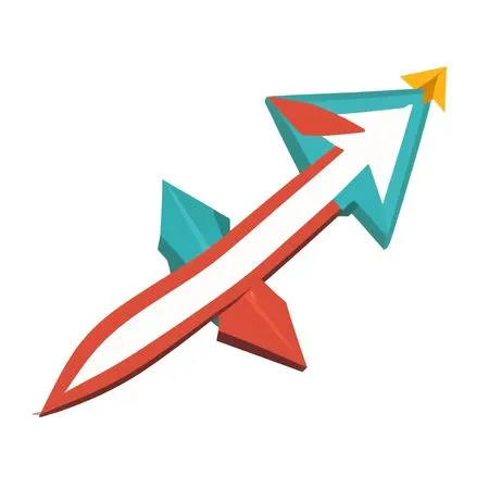 Free Upward arrow  AI Image
