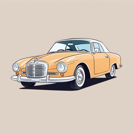 Free Vintage Classic Car  AI Image