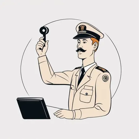 Free Vintage Railway Conductor  AI Image