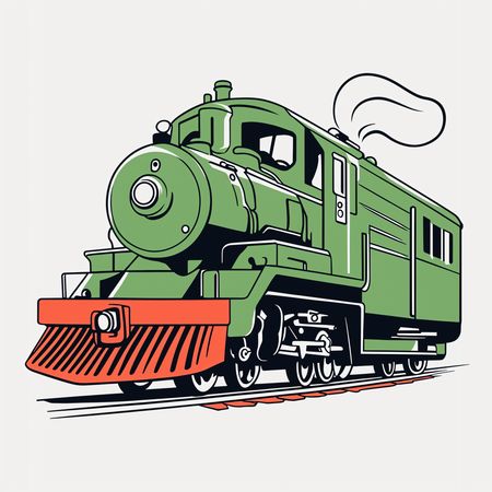 Free Vintage Train  AI Image