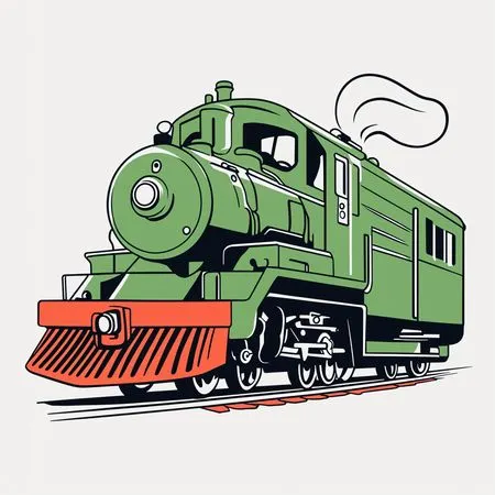 Free Vintage Train  AI Image