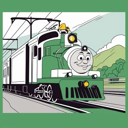 Free Vintage Train  AI Image