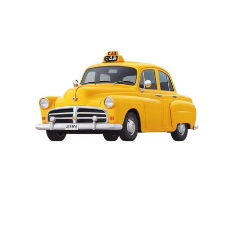 Free Vintage Yellow Taxi  AI Image