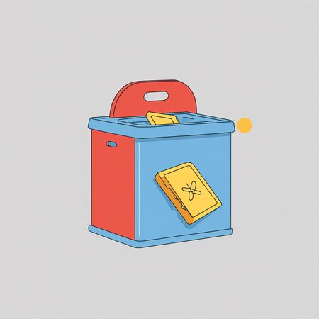 Free Wahlurne mit Stimmzettel  AI Image
