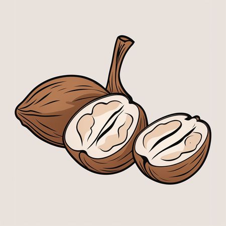Free Walnuts With Cracked Shell  AI Image