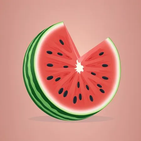Free Watermelon Slice  AI Image