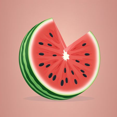 Free Watermelon Slice  AI Image