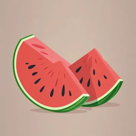 Free Watermelon Slices  AI Image