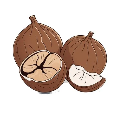 Free Whole And Split Nutmeg Seeds AI Image