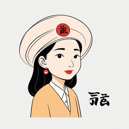 Free 독특한 머리 장식을 한 전통 의상을 입은 여성  AI 이미지