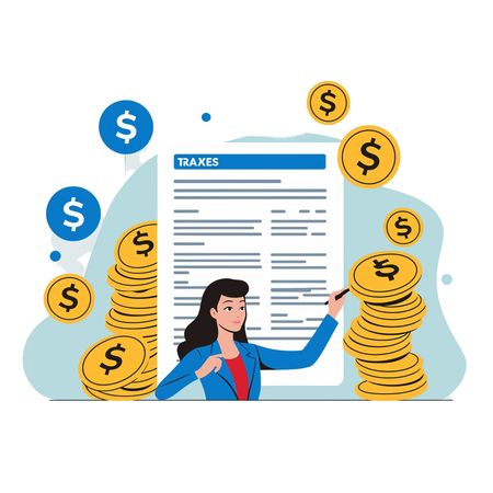Free Woman Managing Taxes With Financial Documents And Money  AI Image