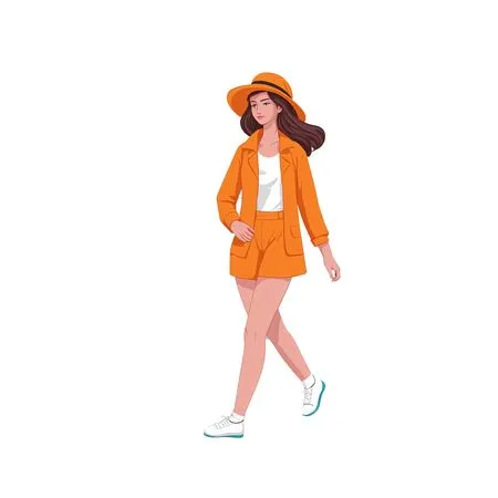 Free Woman Strolling On A Sunny Beach  AI Image
