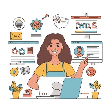Free Woman Working On Web Design  AI Image