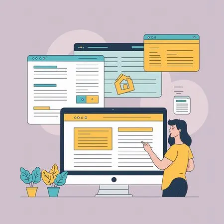Free Woman Working On Web Design Interface  AI Image