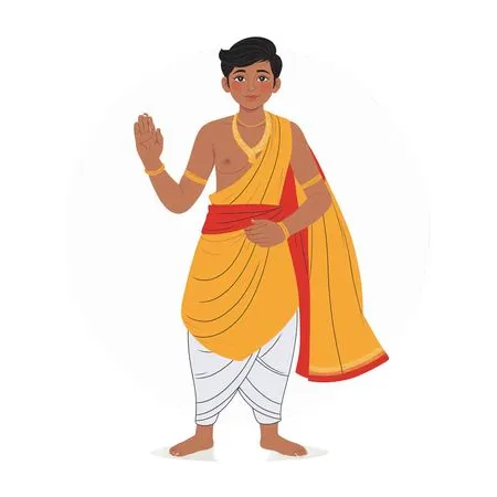 Free Young Indian Boy In Traditional Indian Attire  AI Image