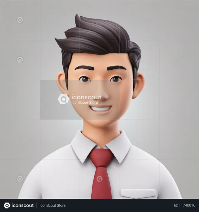 A Smiling Man In Formal Attire  AI Image