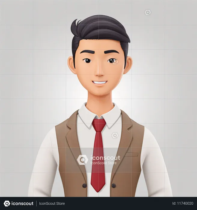 A Young Man In Business Attire  AI Image