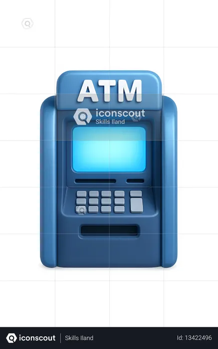 AI ATM Machine  3D Icon