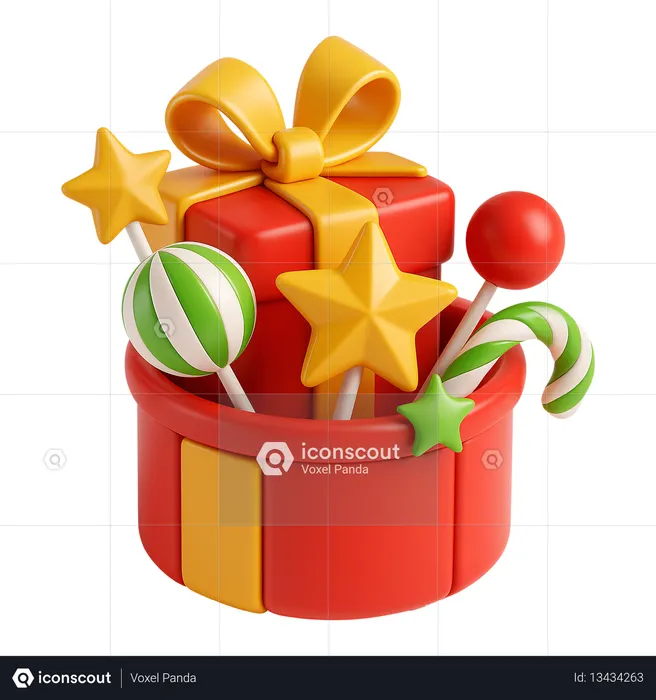 AI Balde de doces com pirulitos e estrelas  Imagem