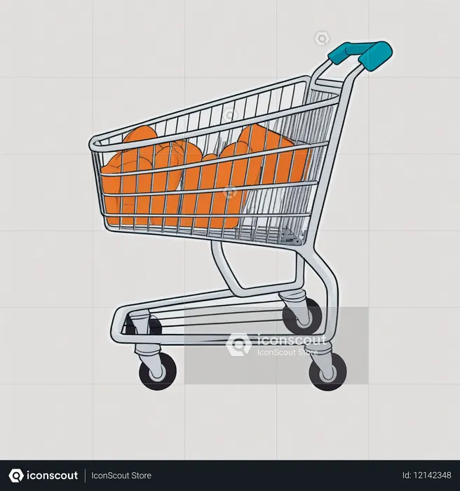 AI Carrinho de compras com sacolas  Imagem