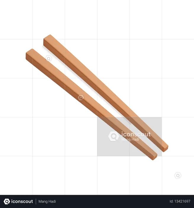 AI Chopsticks  3D Icon