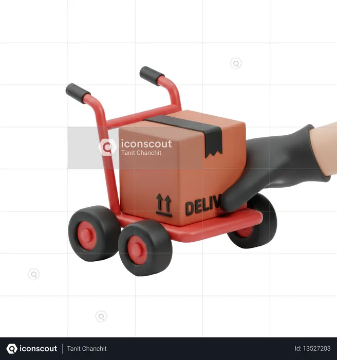 AI Delivery trolley  3D Icon