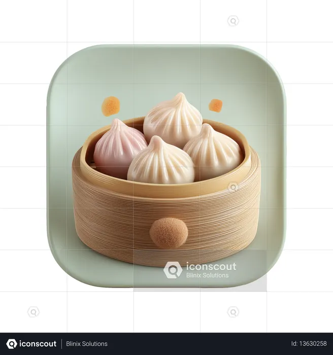 AI Dumplings  3D Icon