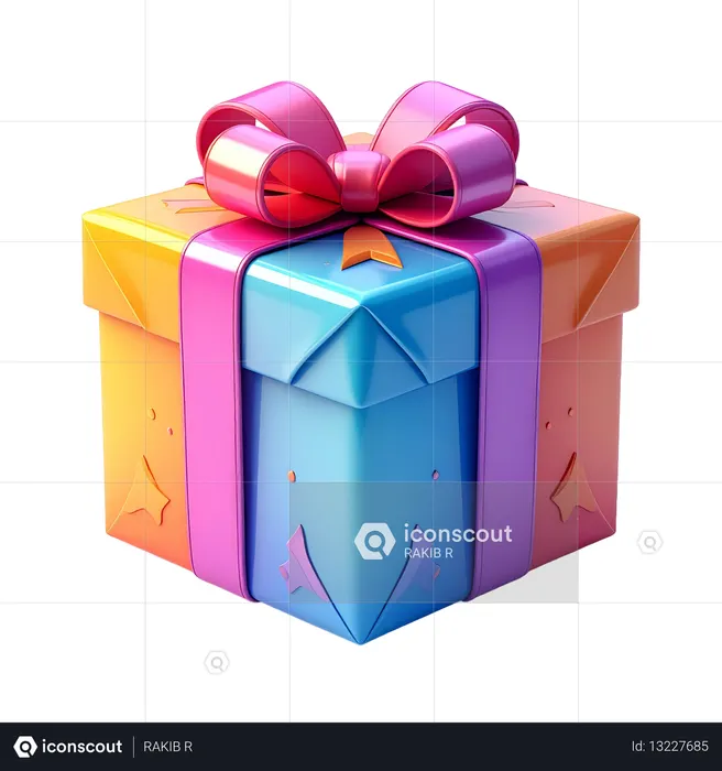 AI Embrulhando presentes com papel colorido  Imagem