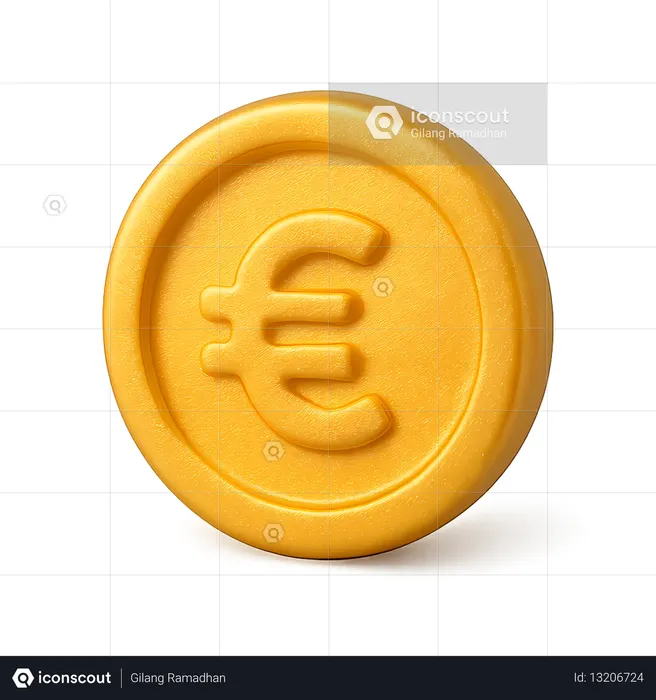 AI Euro Coin  3D Icon