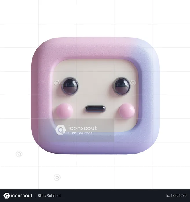 AI Face ID  3D Icon