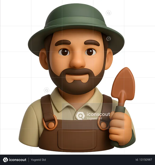 AI Jardinier tenant une pelle  Image IA