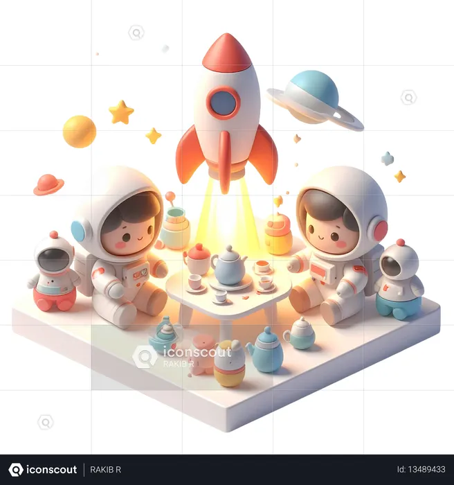 AI Mission d'exploration spatiale  Image IA