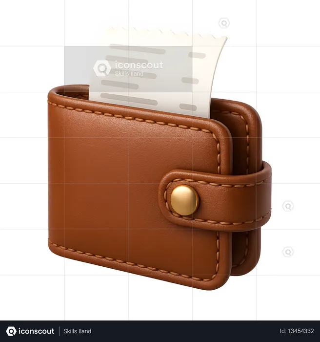 AI Portefeuille avec reçu sortant  Image IA