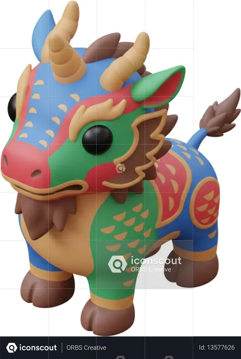 AI Qilin  3D Icon