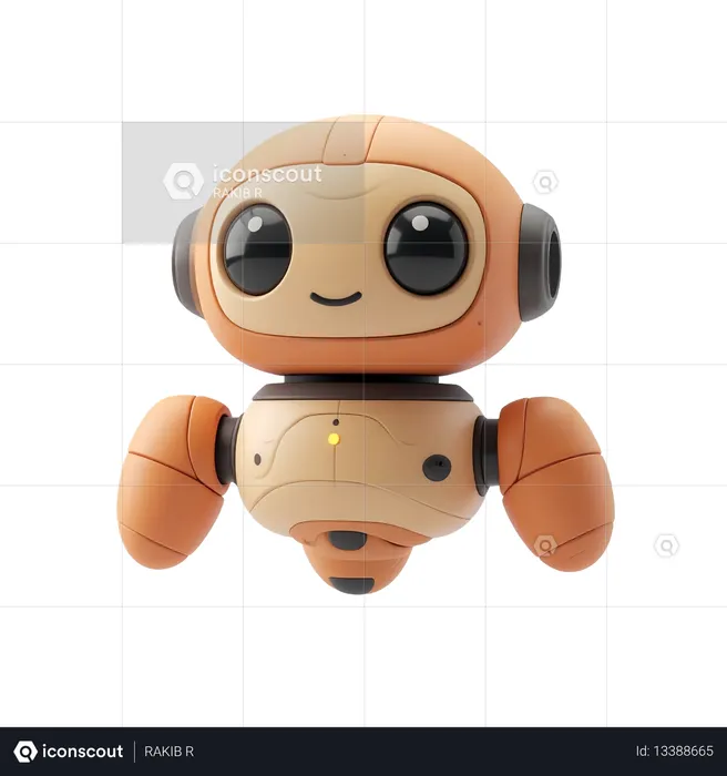 AI Robotic Sensor Array  3D Icon