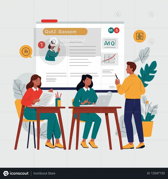 AI Team Discussing A Project In A Office Workspace  Image