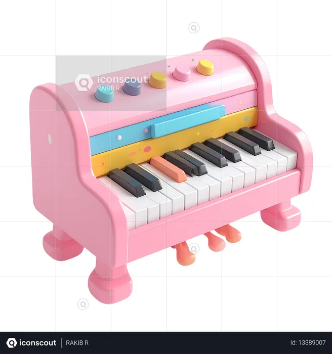 AI Toy Pianos  3D Icon