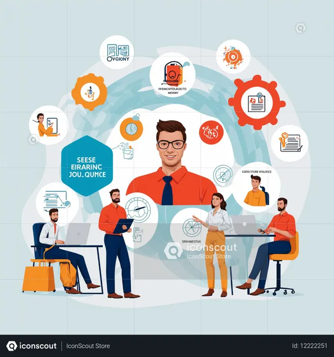 Business Team Working On Projects  AI Image